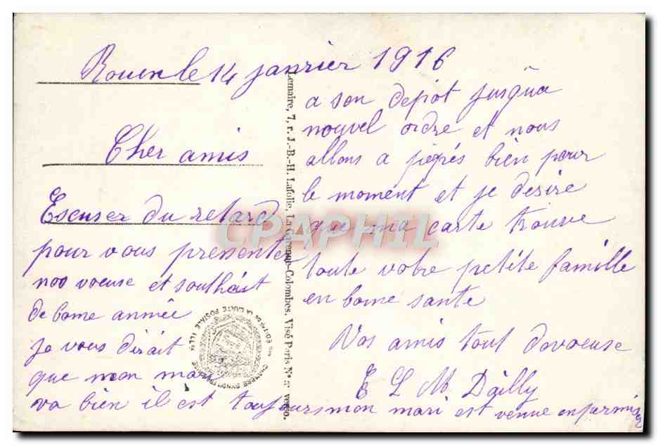CPA Fantaisie Enfant — Rückseite
