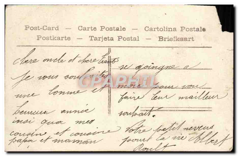 CPA Fantaisie Homme Facteur — Rückseite
