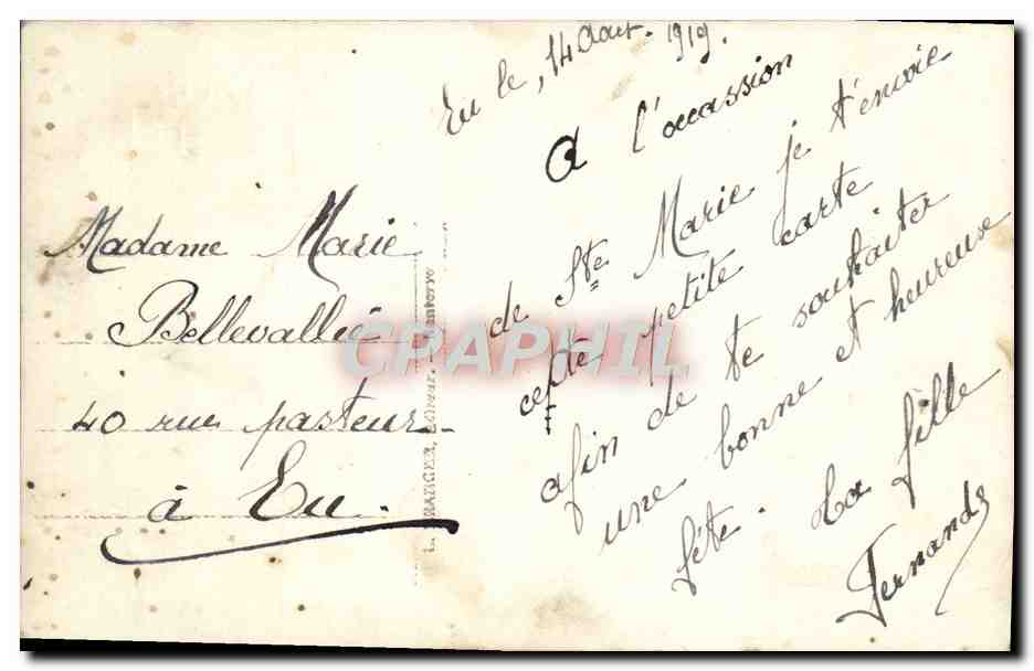 CPA Fantaisie Enfant — Verso