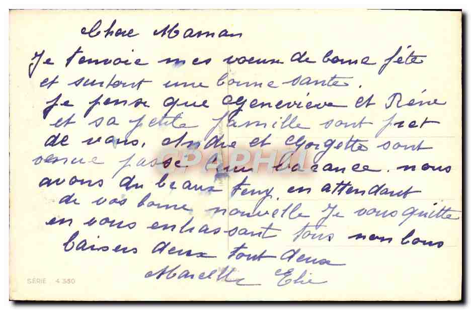 CPA Fantaisie Fleurs — Verso