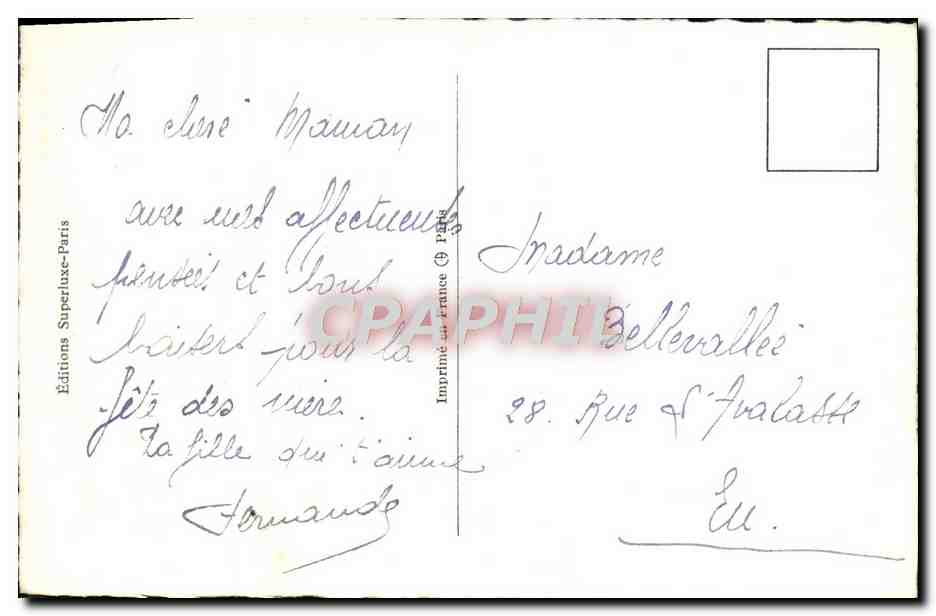 CPA Fantaisie Fleurs — Verso