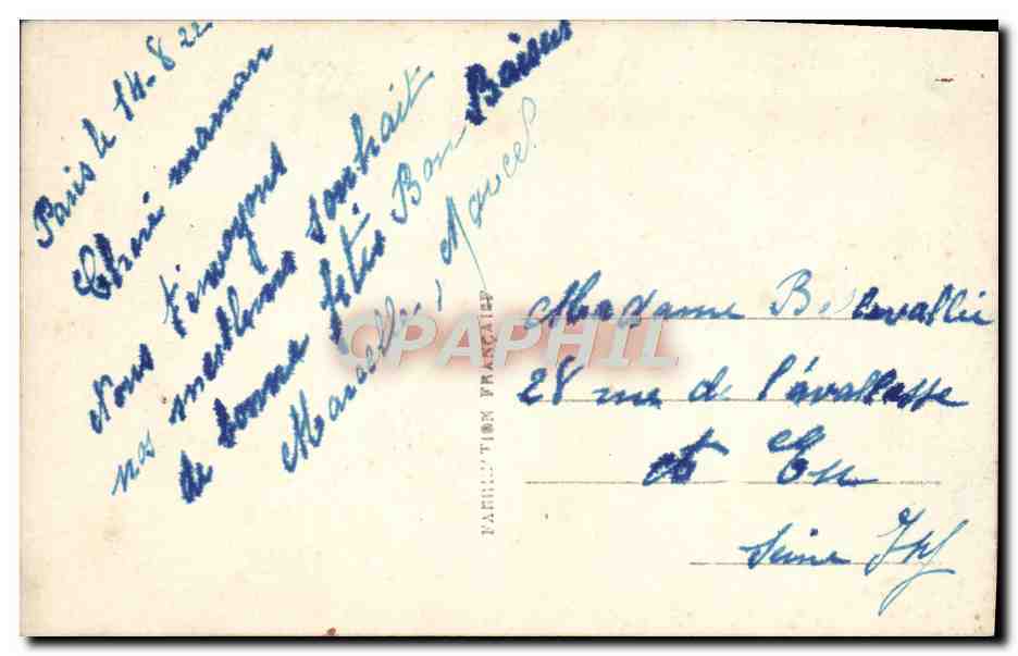 CPA Fantaisie Fleurs — Verso