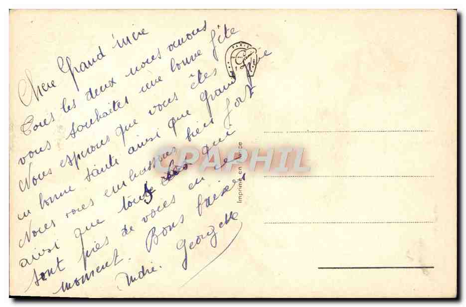CPA Fantaisie Fleurs — Verso