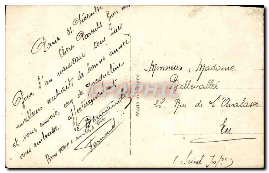 CPA Fantaisie Enfant Bebe  — Rückseite