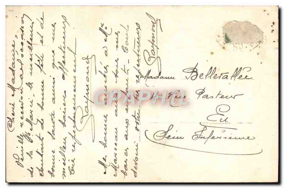 CPA Fantaisie Fleurs — Verso