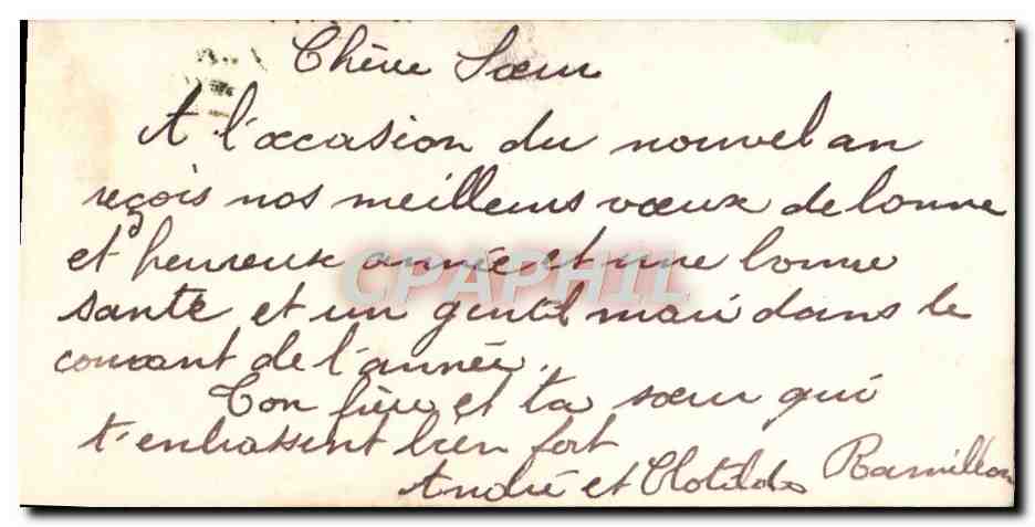 CPA Fantaisie Bonne annee — Verso