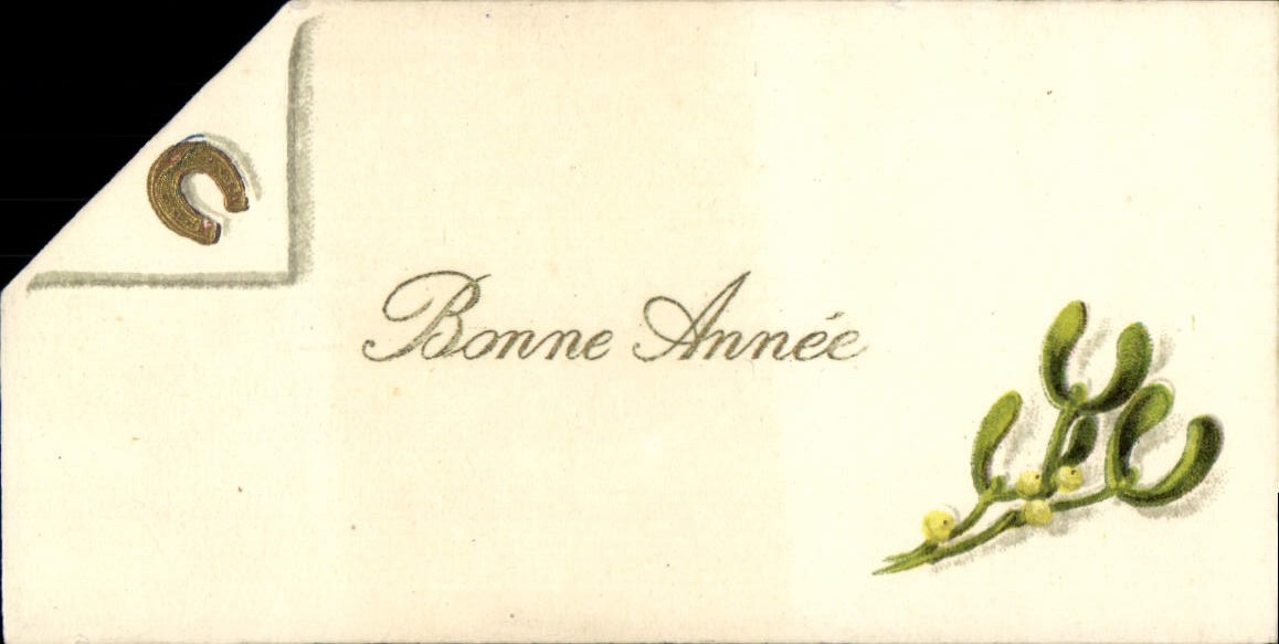 CPA Fantaisie Bonne annee Fer a cheval