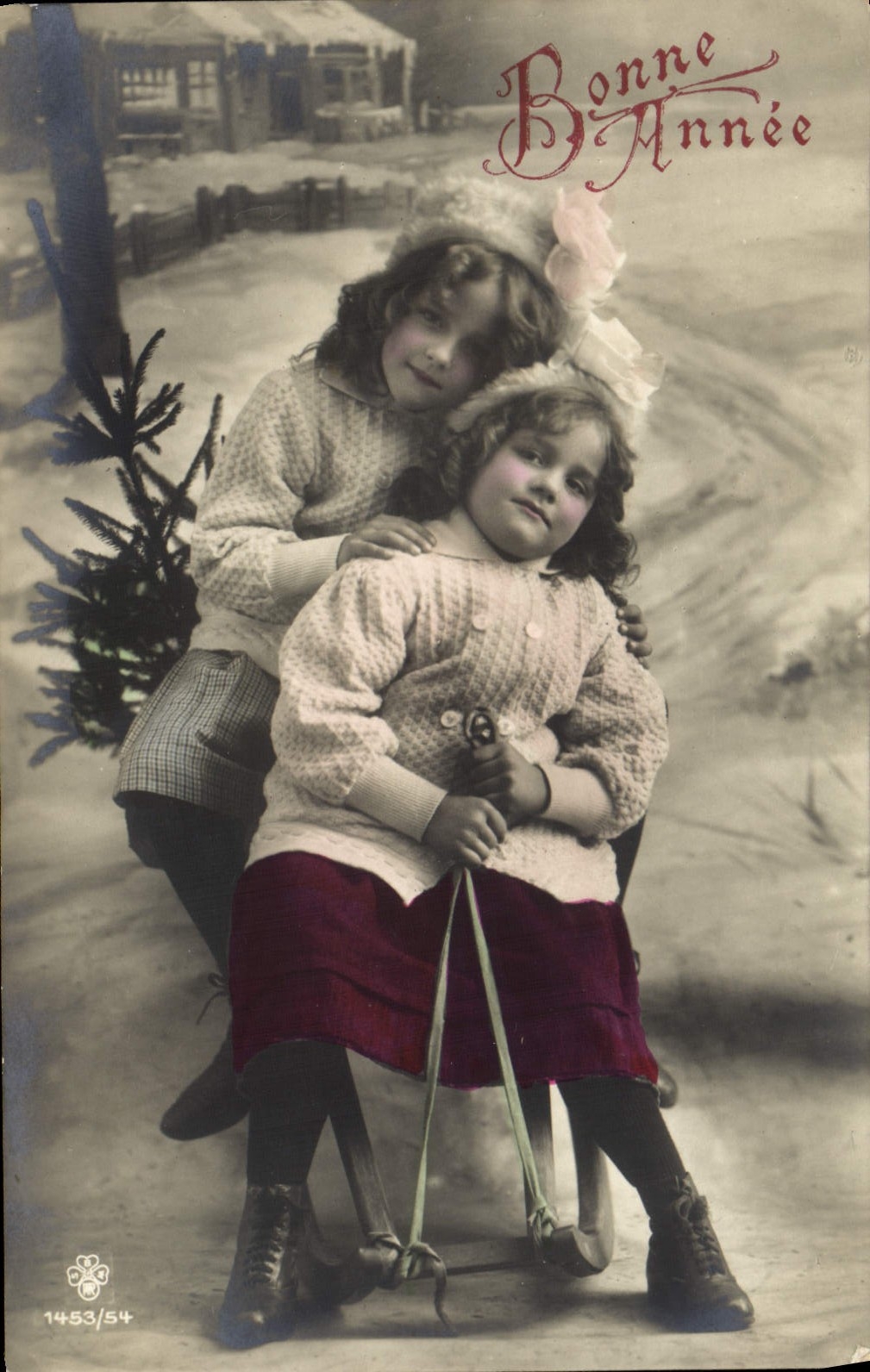 CPA Fantaisie Enfants Luge