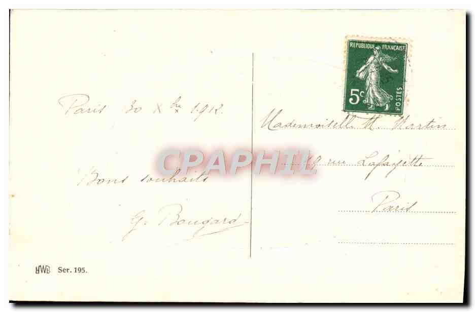 CPA Fantaisie Bonne annee Biche — Back