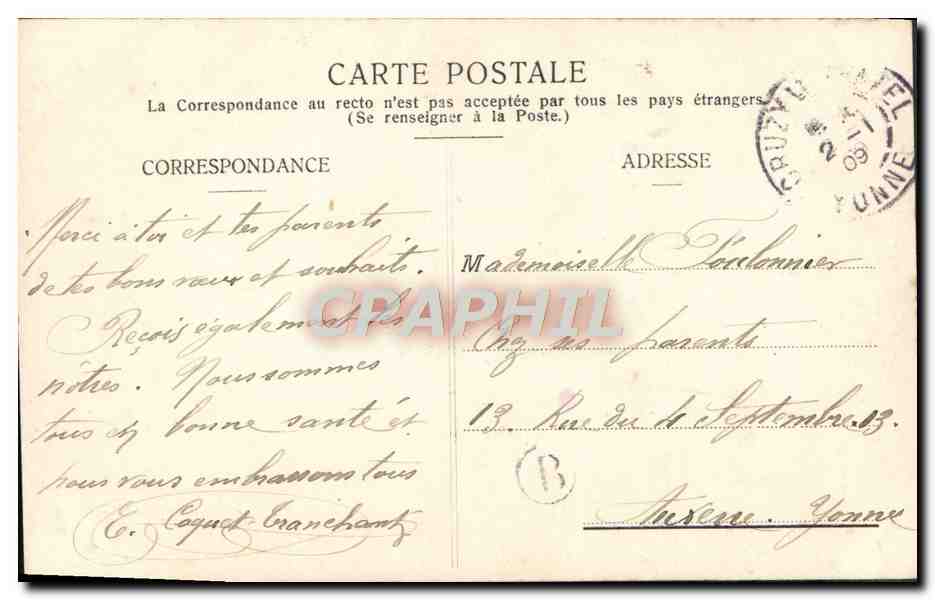 CPA Fantaisie Enfant — Rückseite