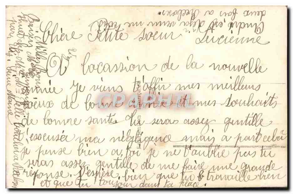 CPA Fantaisie Homme — Rückseite
