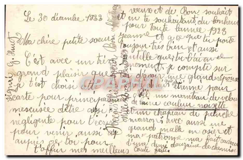 CPA Fantaisie Homme — Rückseite
