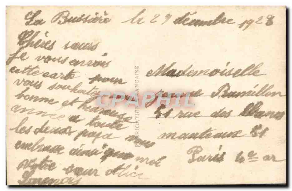 CPA Fantaisie Homme — Rückseite