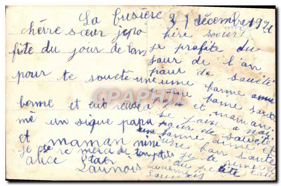 CPA Fantaisie Enfant — Verso