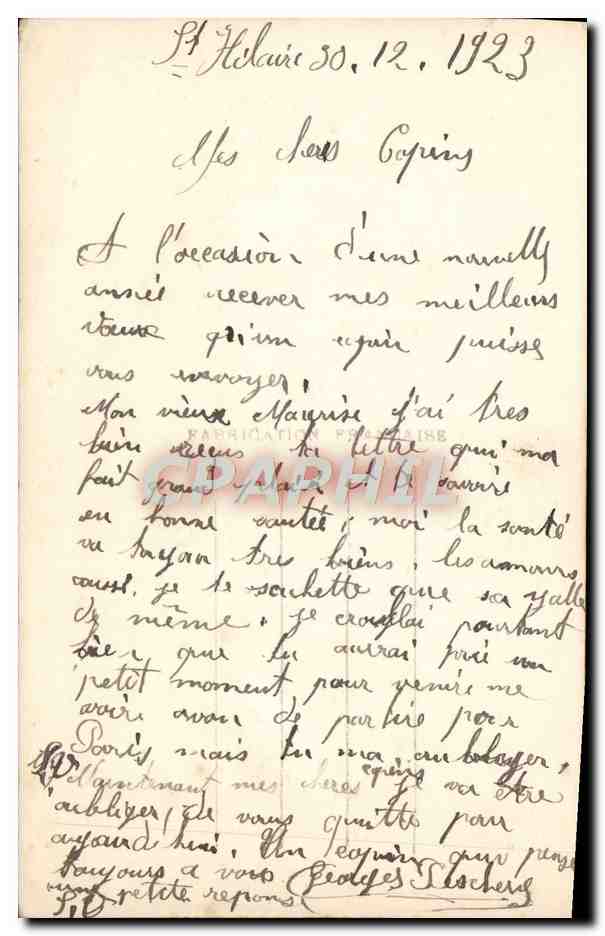CPA Fantaisie Femme Couple — Verso