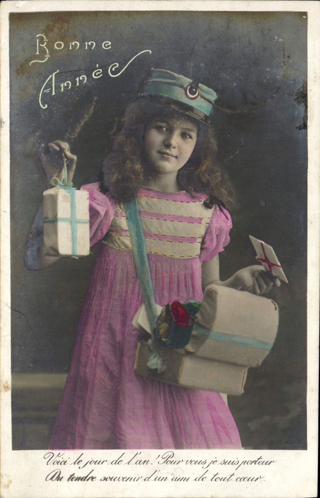CPA Fantaisie Enfant Facteur