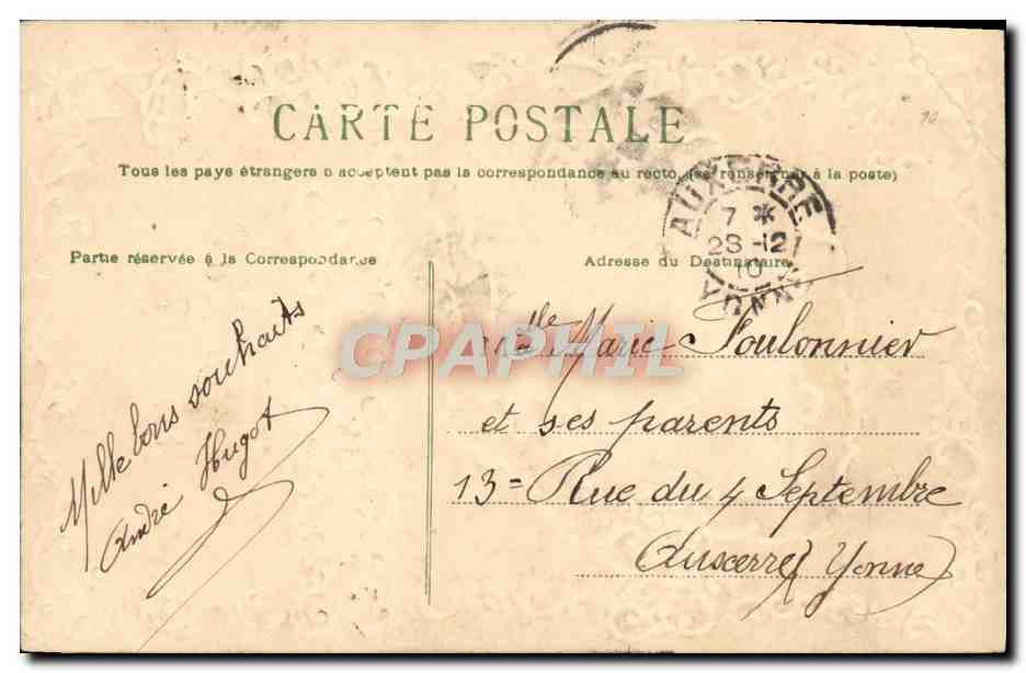CPA Fantaisie Bonne annee — Rückseite