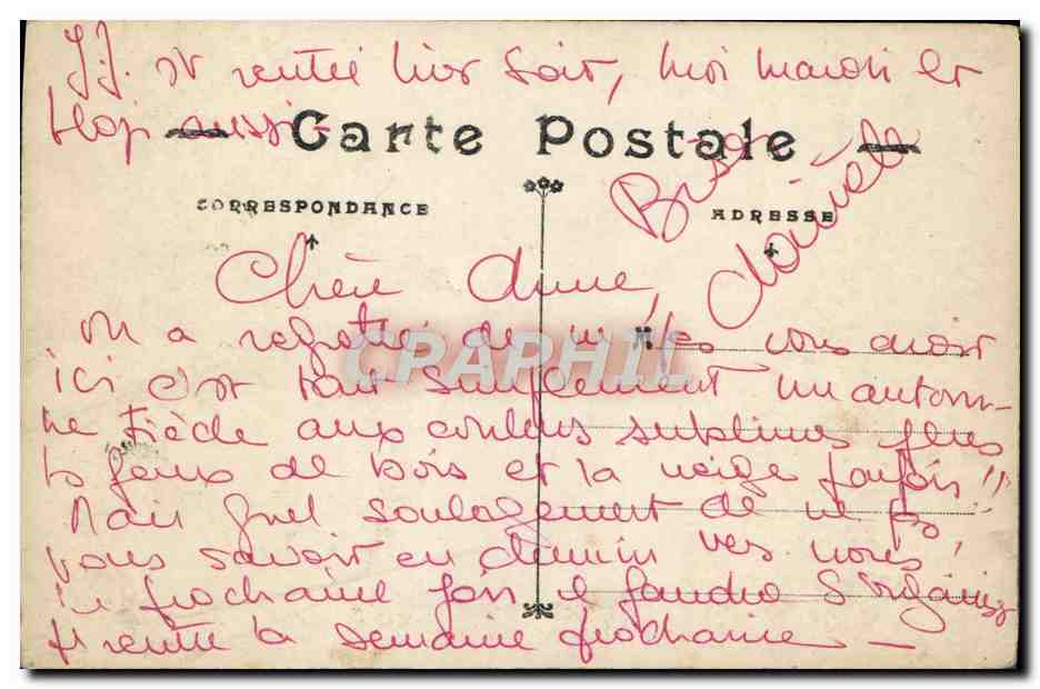 CPA Fantaisie Homme — Verso