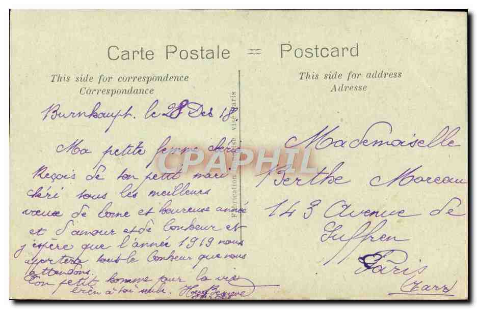CPA Fantaisie Brodee Felurs  — Rückseite