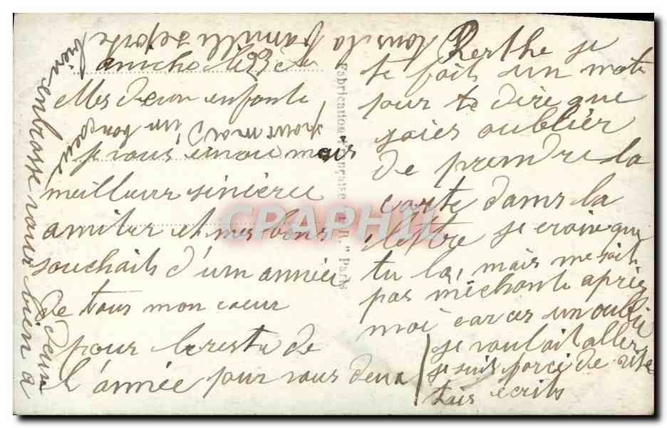 CPA Fantaisie Femme — Verso