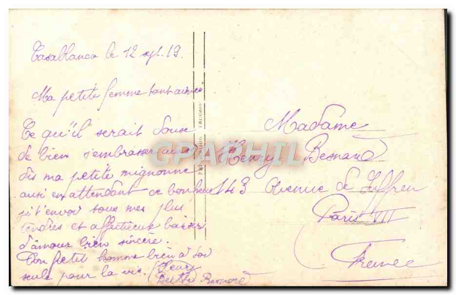 CPA Fantaisie Femme — Verso