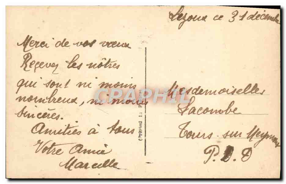 CPA Fantaisie Femme — Verso