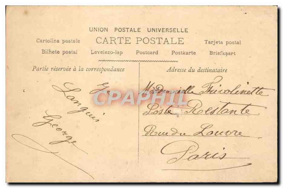 CPA Fantaisie Femme — Verso