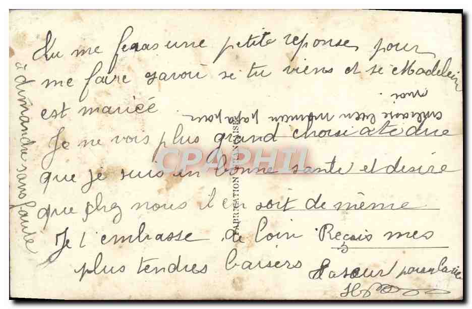 CPA Fantaisie Langage des oiseaux Femme — Verso