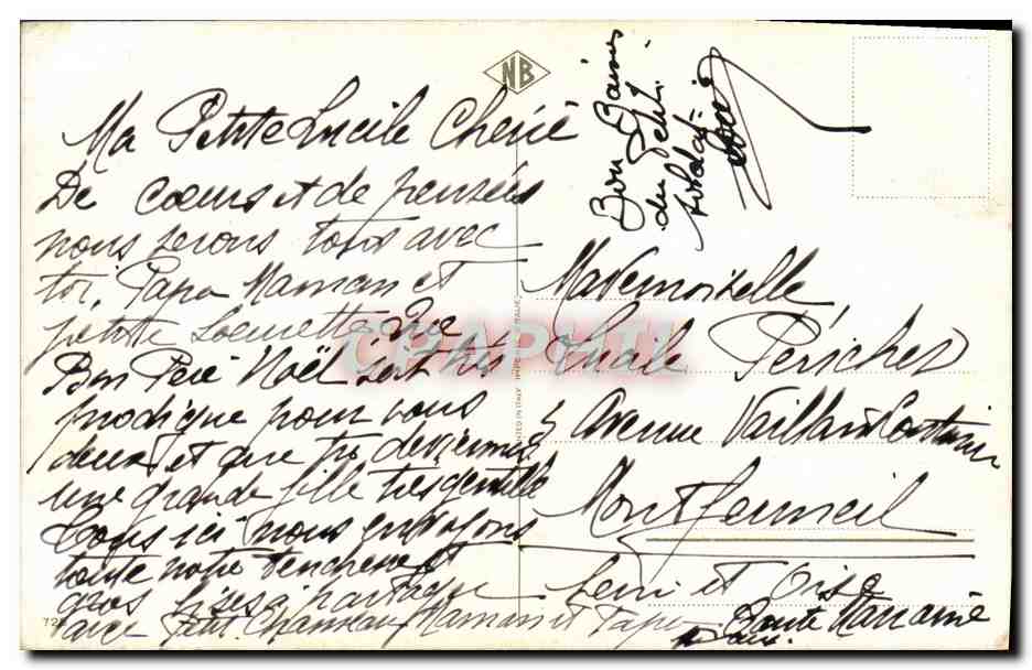 CPA Fantaisie Noel Anges — Rückseite