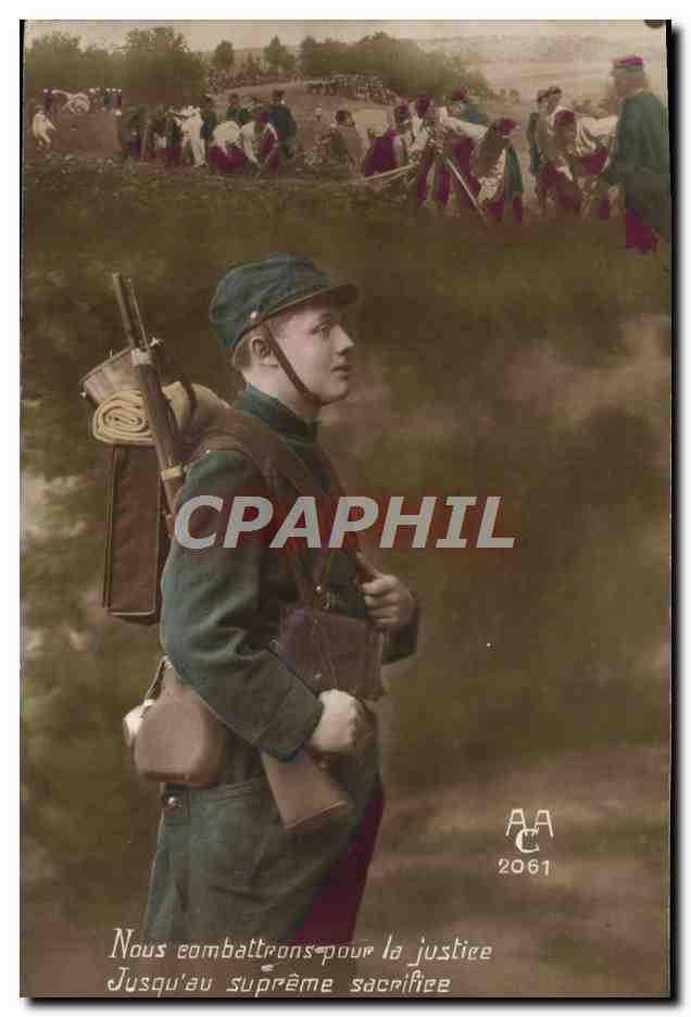 Soldat en uniforme — scène de campagne — édition Artig, n° 2061