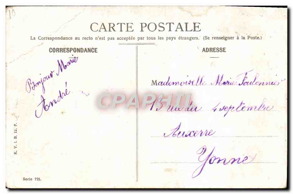CPA Fantaisie Femme Enfants Bebes — Rückseite