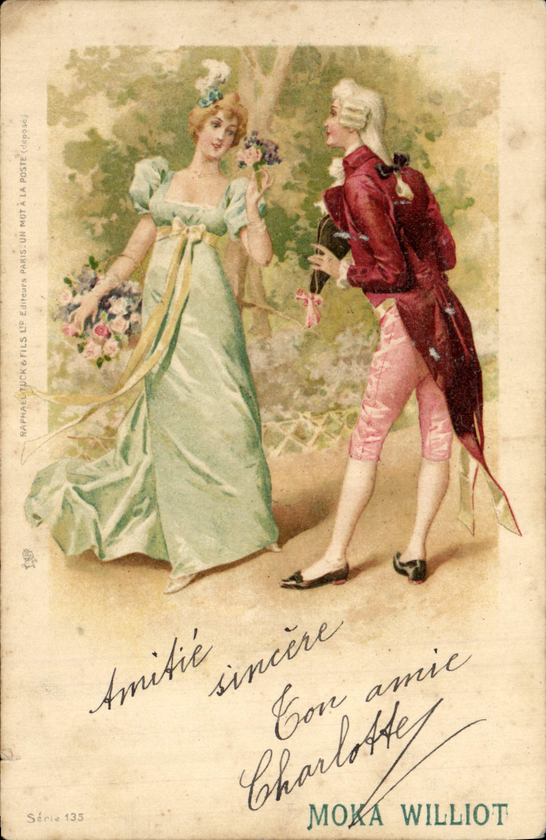 CPA Fantaisie Femme Publicite Moka Willioet