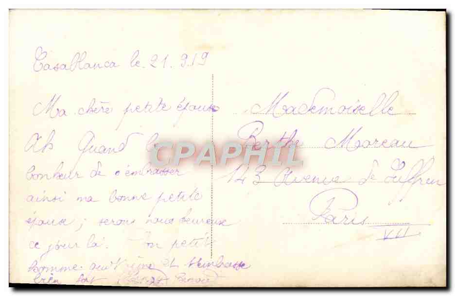 CPA Fantaisie Femme — Rückseite