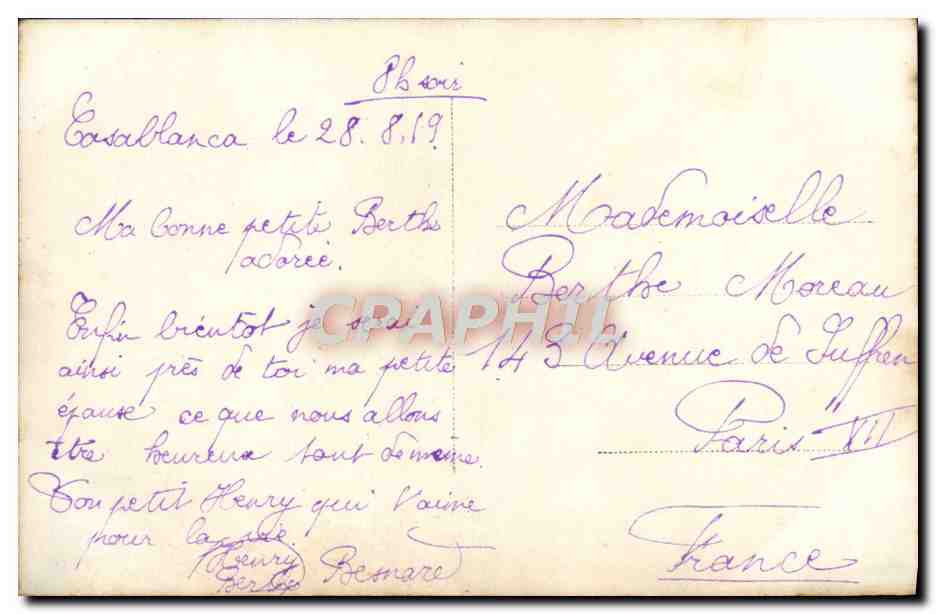 CPA Fantaisie Femme — Verso
