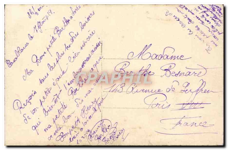 CPA Fantaisie Femme — Verso