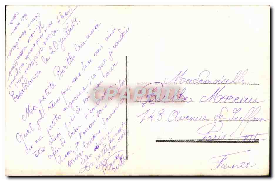 CPA Fantaisie Femme — Verso