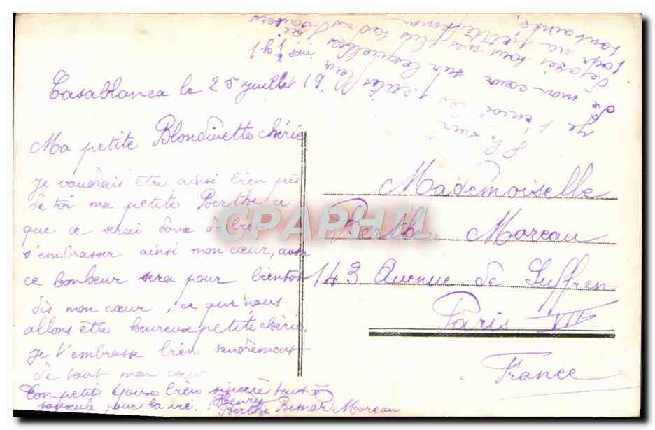 CPA Fantaisie Femme — Verso