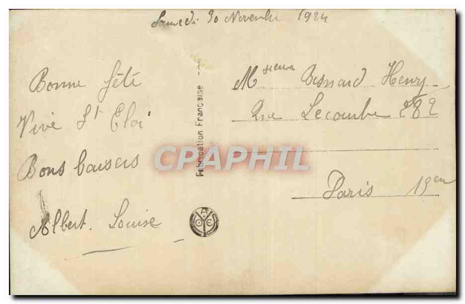Famille avec bébé — Sujet photographique — Éditeur VAN NOYER n° 3923 — Achterkant