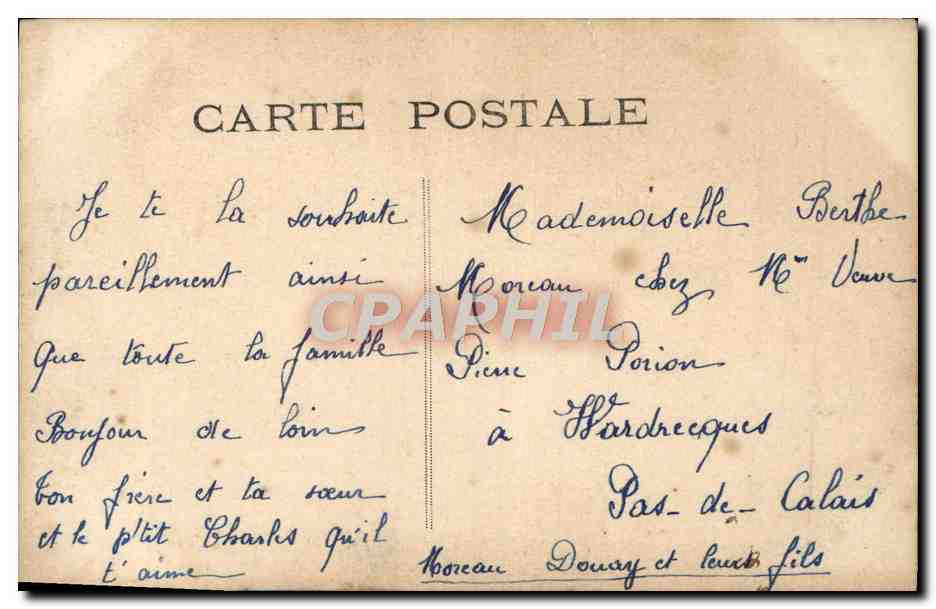 CPA Fantaisie Femme — Verso