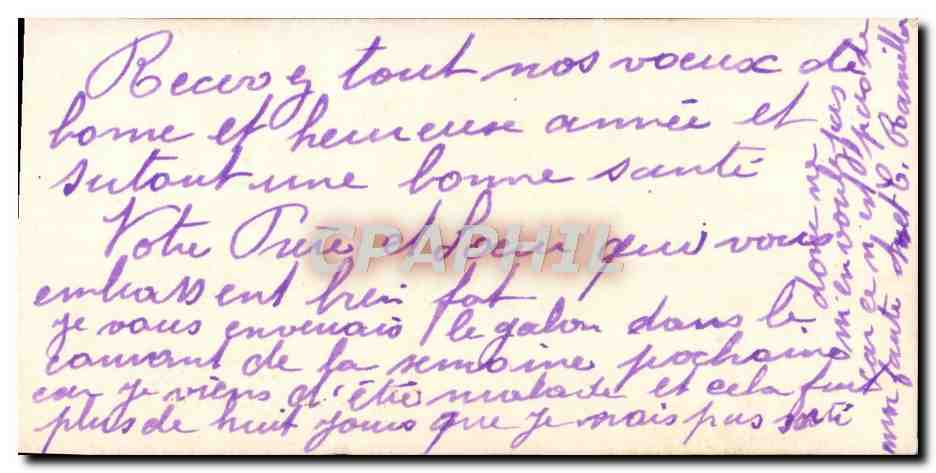 CPA Fantaisie Bonne annee — Verso