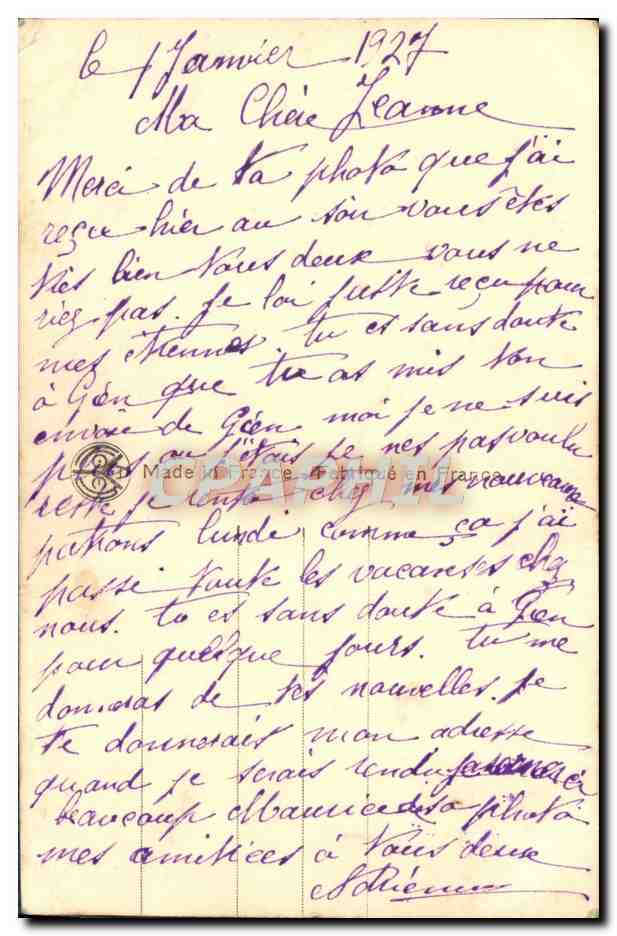 CPA Fantaisie Femme — Rückseite