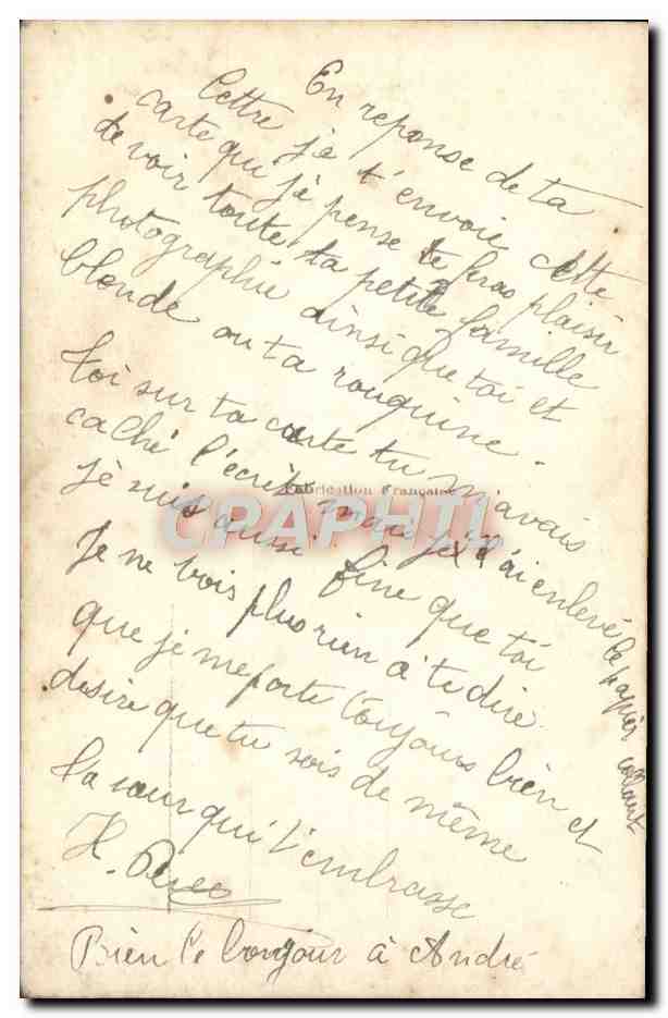 CPA Fantaisie Enfants Bebes La canne a papa — Verso
