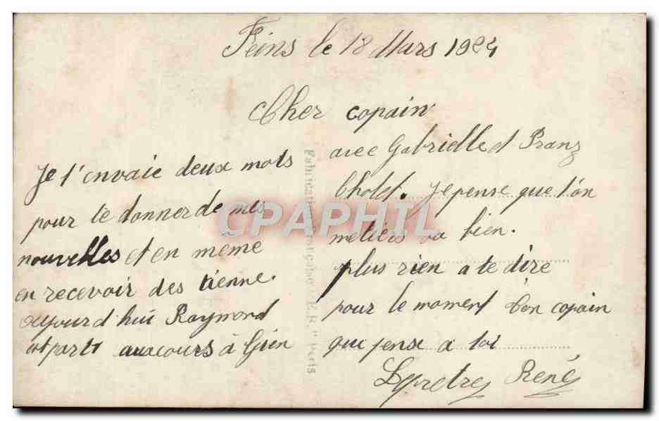 CPA Fantaisie Enfant Bebe — Verso