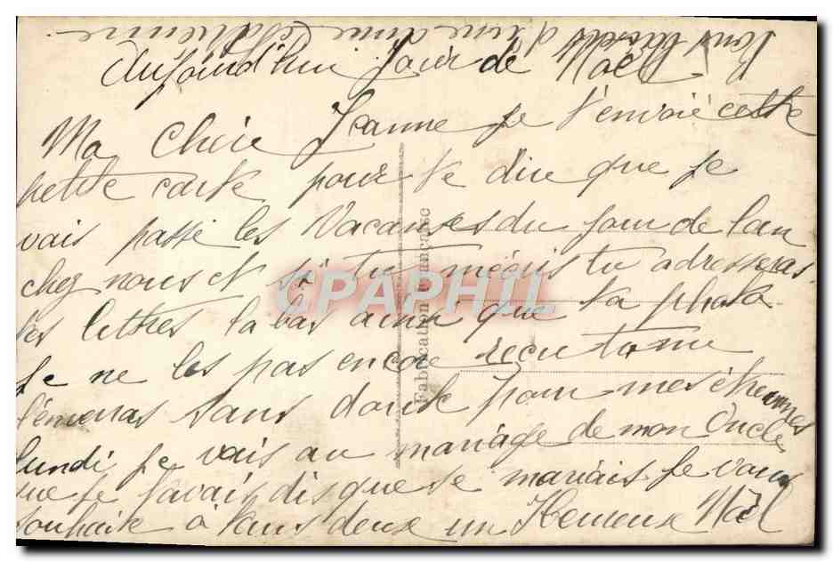 CPA Fantaisie Femme La cle du coeur — Verso