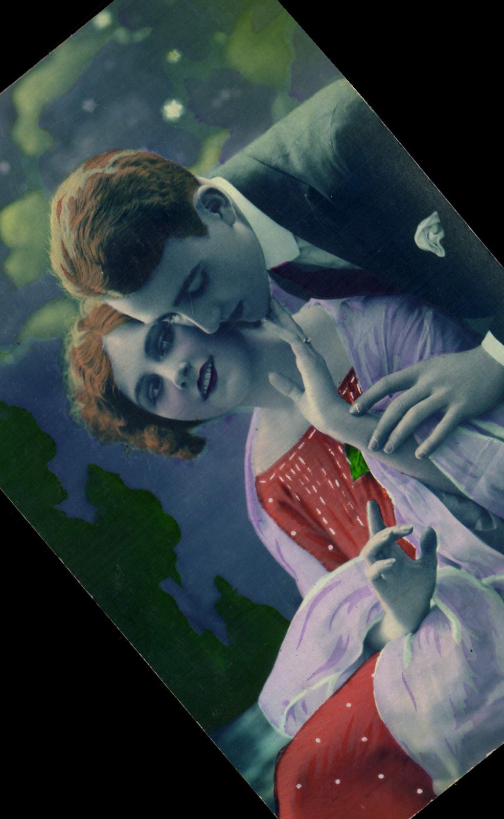 Amour nocturne — scène romantique — éditeur non visible
