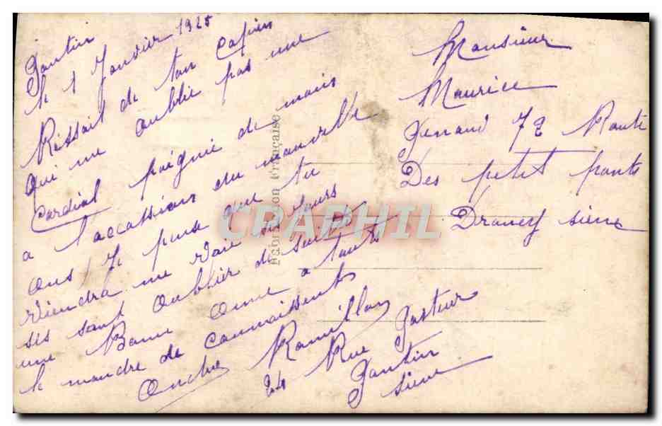CPA Fantaisie Enfant — Rückseite