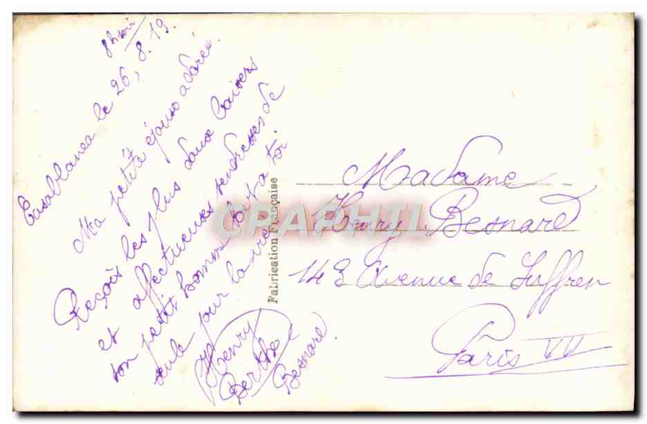 CPA Fantaisie Femme — Verso
