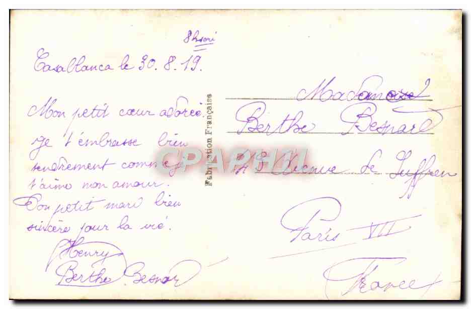 CPA Fantaisie Femme — Verso