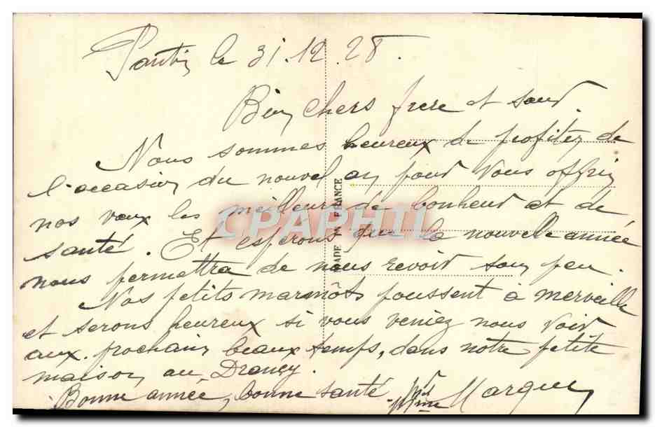 CPA Fantaisie Femme Enfants — Rückseite