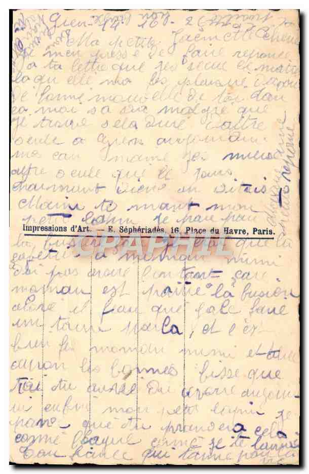 CPA Fantaisie Femme — Verso